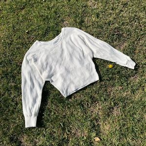 Joah Brown ivory knit crew neck pullover sweater